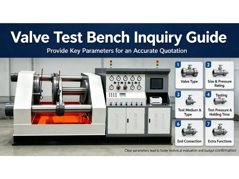 How to Select a Suitable Valve Test Bench: Key Information Required in Your Inquiry