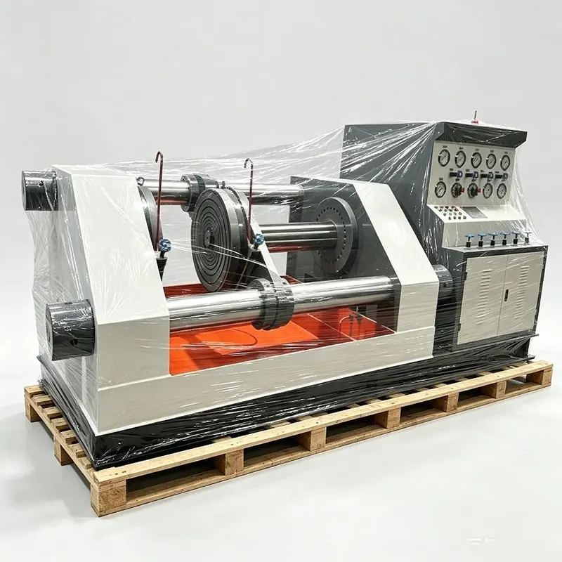 Extended Horizontal Double Hydraulic Jack Axial Press Valve Test Bench