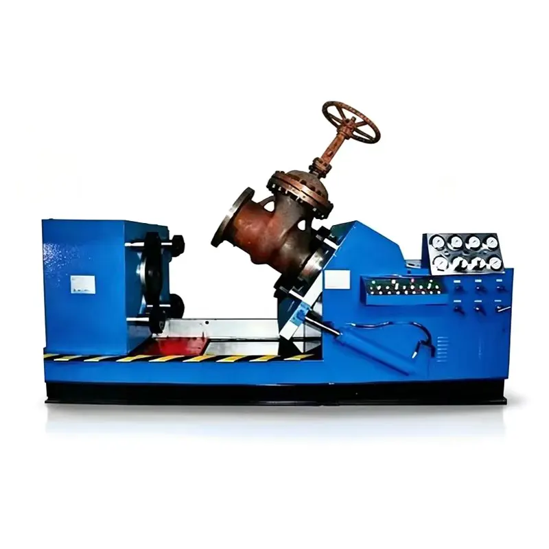Horizontal Tiltable Jaw Clamping Valve Pressure Test Bench
