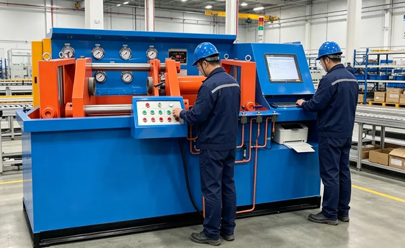 CNC Automatic Horizontal Hydraulic Axial Press Valve Test Bench