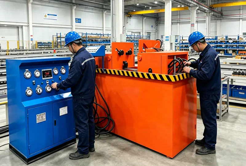DN80-DN300 Medium Horizontal Hydraulic Jaw Clamping Valve Test Bench