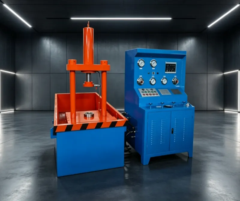Integrated Full Vertical Hydraulic Axial Press Valve Test Bench