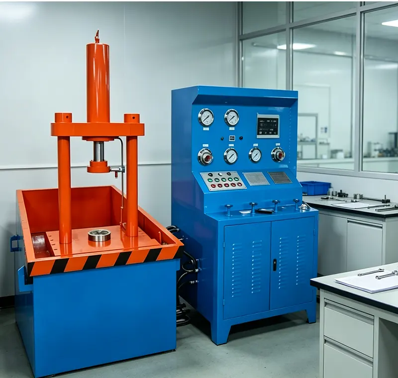 Integrated Full Vertical Hydraulic Axial Press Valve Test Bench