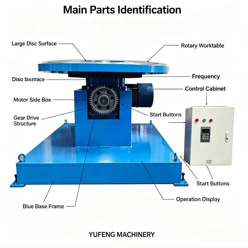 DN800 Variable Speed Rotary Worktable For Valve Grinding