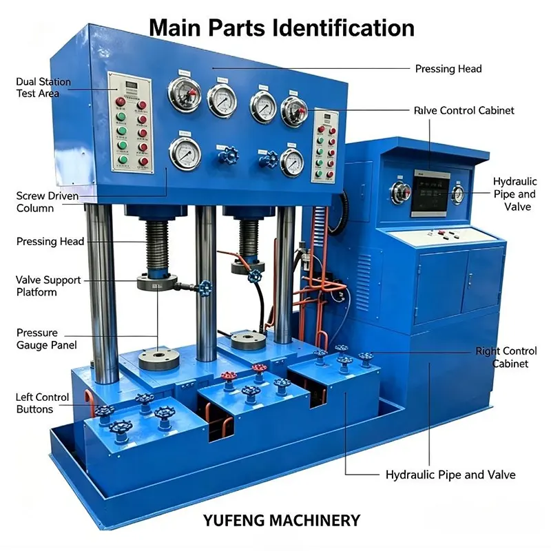 Horizontal Top Press Intelligent Valve Test Bench