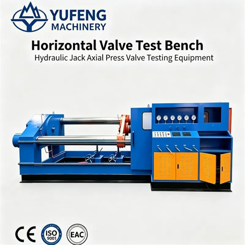 Standard Horizontal Single Hydraulic Jack Axial Press Valve Test Bench