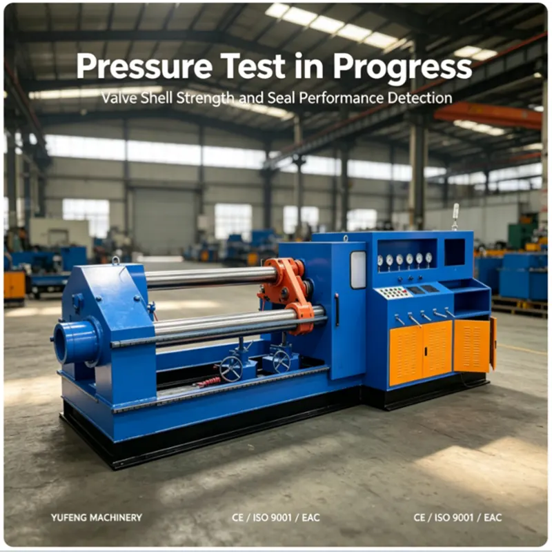 Standard Horizontal Single Hydraulic Jack Axial Press Valve Test Bench
