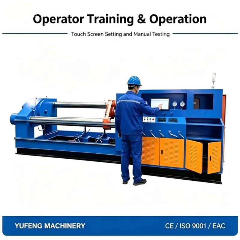 Standard Horizontal Single Hydraulic Jack Axial Press Valve Test Bench