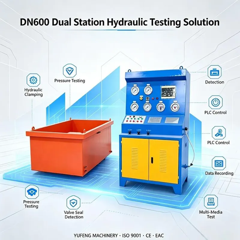 YFJX-LQ DN100 Split Water Tank Horizontal Valve Test Bench