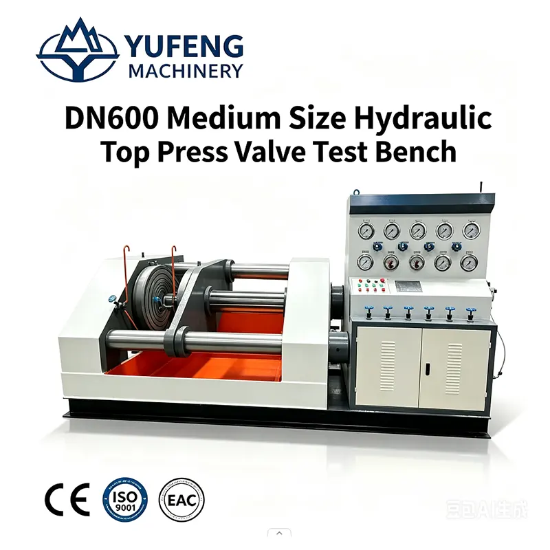 DN600 Medium Size Hydraulic Top Press Valve Test Bench