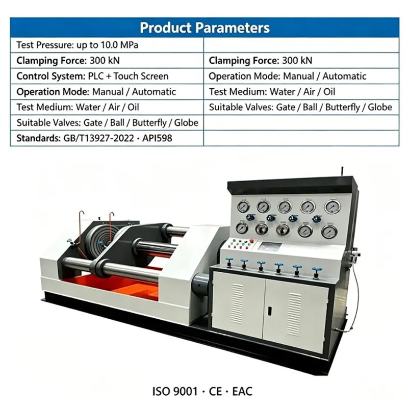 DN600 Medium Size Hydraulic Top Press Valve Test Bench
