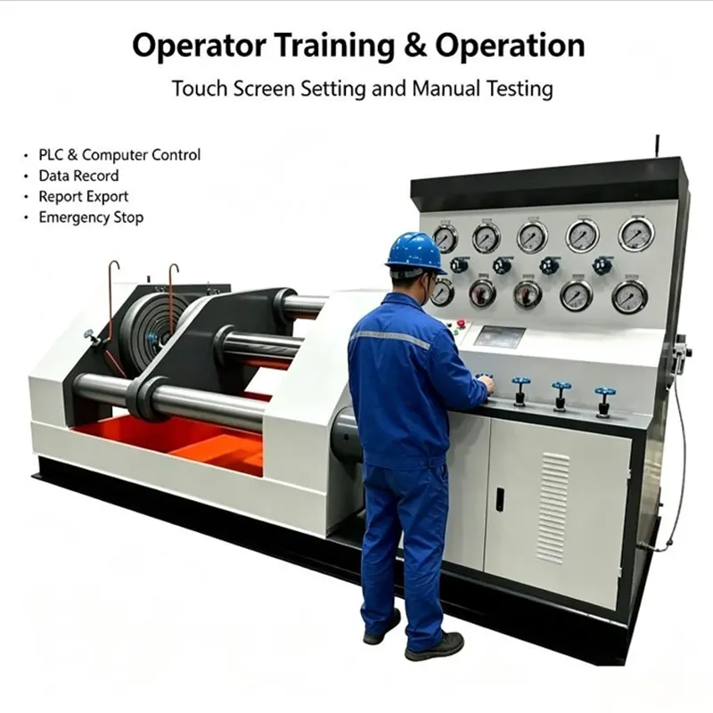 DN600 Medium Size Hydraulic Top Press Valve Test Bench