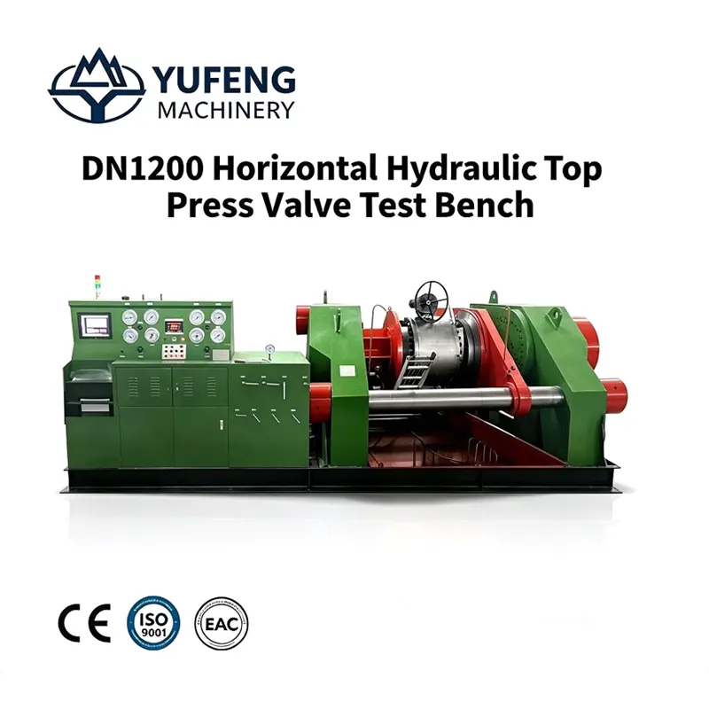 DN1200 Horizontal Hydraulic Top Press Valve Test Bench