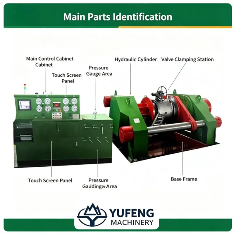 DN1200 Horizontal Hydraulic Top Press Valve Test Bench