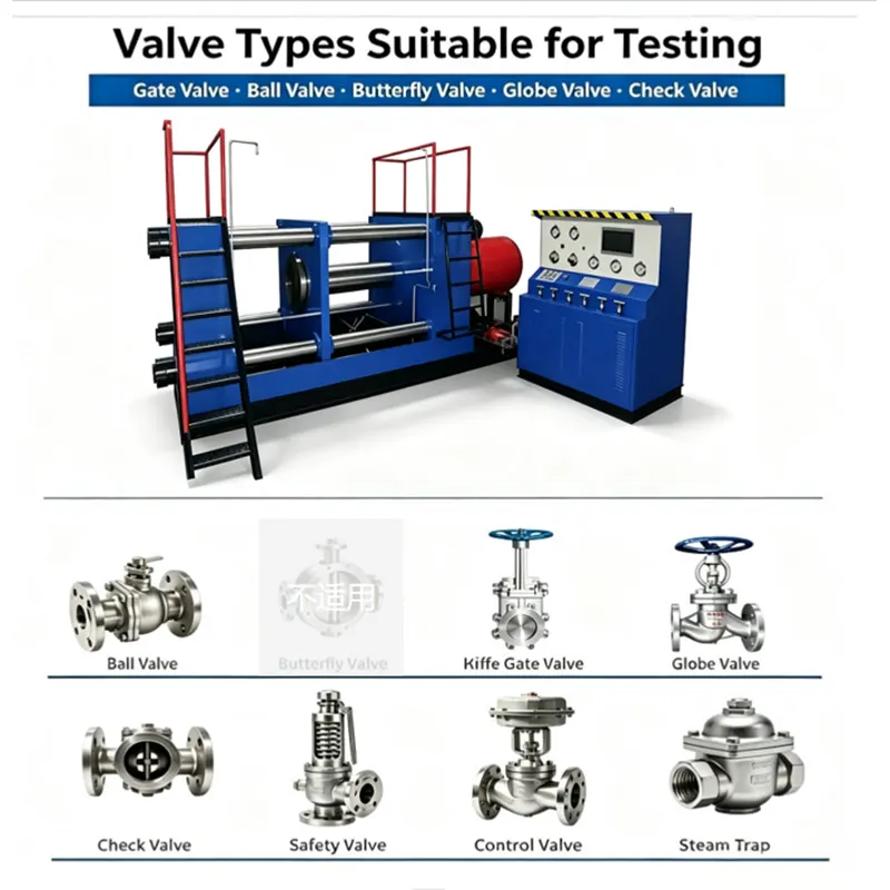 Top Pressure Horizontal Valve Test Bench With Access Ladder