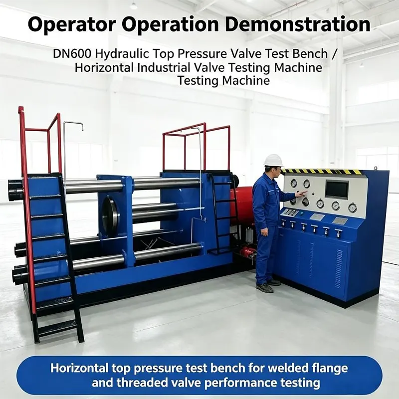 Top Pressure Horizontal Valve Test Bench With Access Ladder