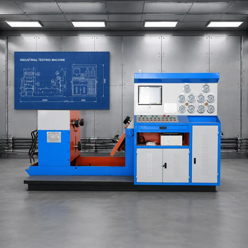 DN80-DN300 Medium Horizontal Hydraulic Jaw Clamping Valve Test Bench