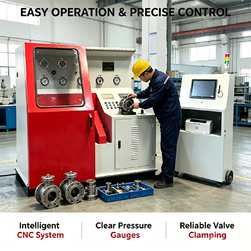 Horizontal Top Press Intelligent Valve Test Bench