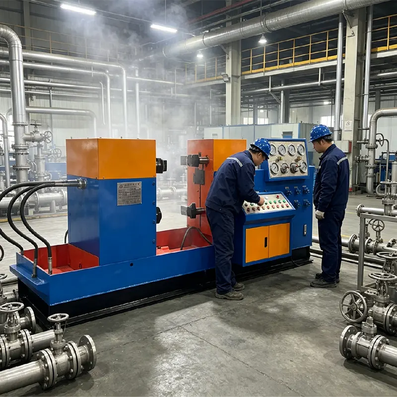 DN400 Medium Enlarged Hydraulic Jaw Gripper Clamping Valve Test Bench