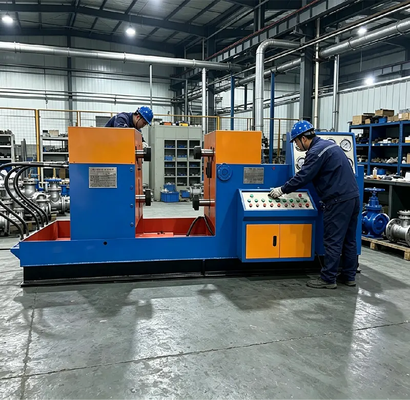 DN800 Extra Heavy Duty Hydraulic Jaw Gripper Clamping Valve Test Bench