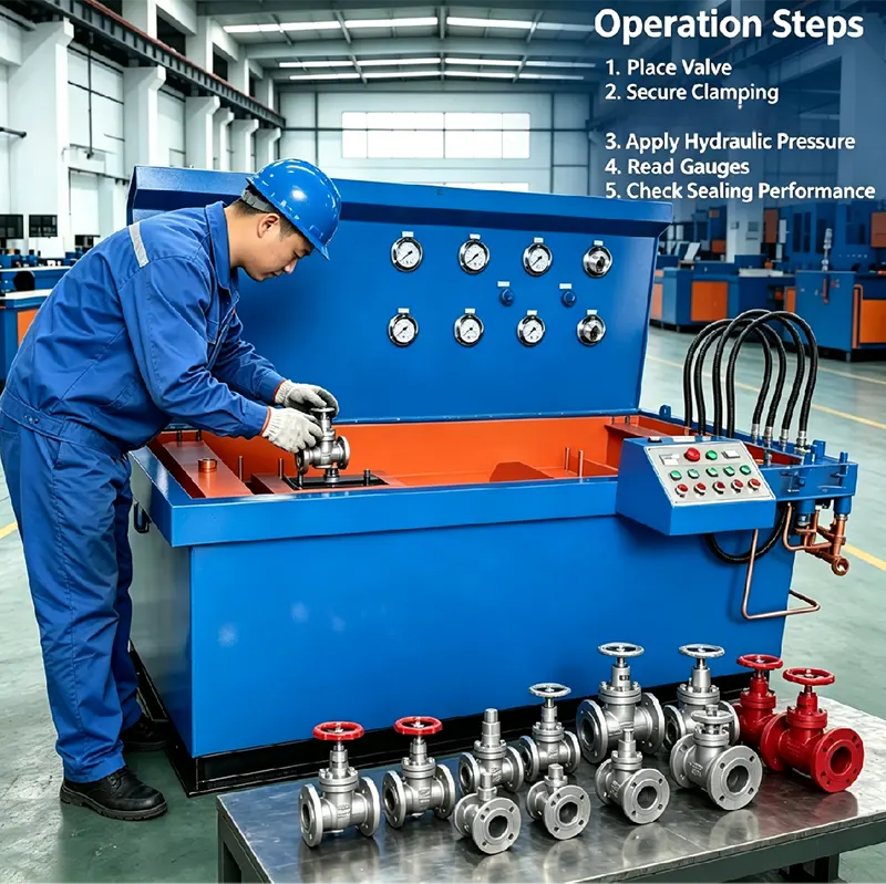 DN100 Integrated Horizontal Submersible Hydraulic Axial Press Valve Test Bench