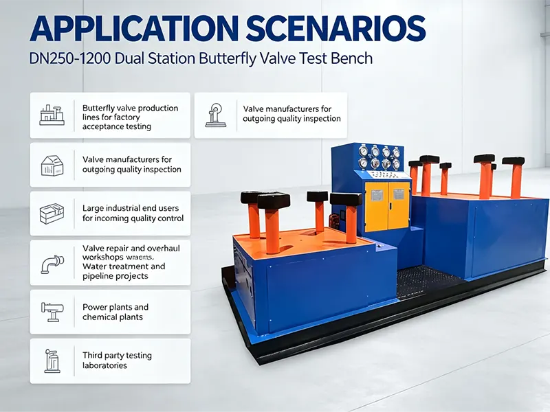 Dual Station Hydraulic Test Bench for Butterfly Valves