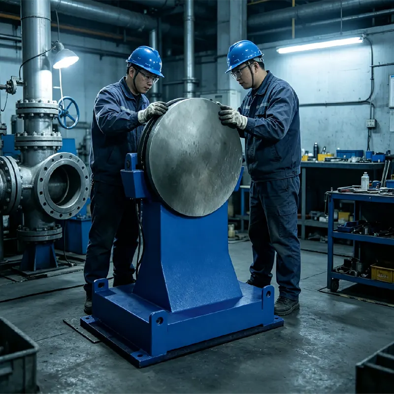DN200-600 Vertical Gate Valve Disc Grinding Machine