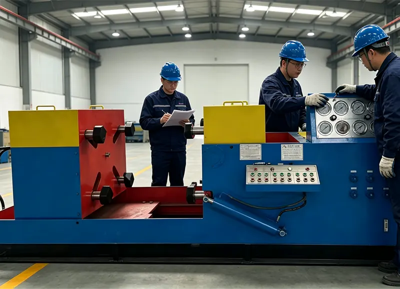 DN600 Heavy Duty Hydraulic Jaw Gripper Clamping Valve Test Bench
