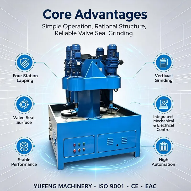 Four Station Vertical Valve Lapping Machine