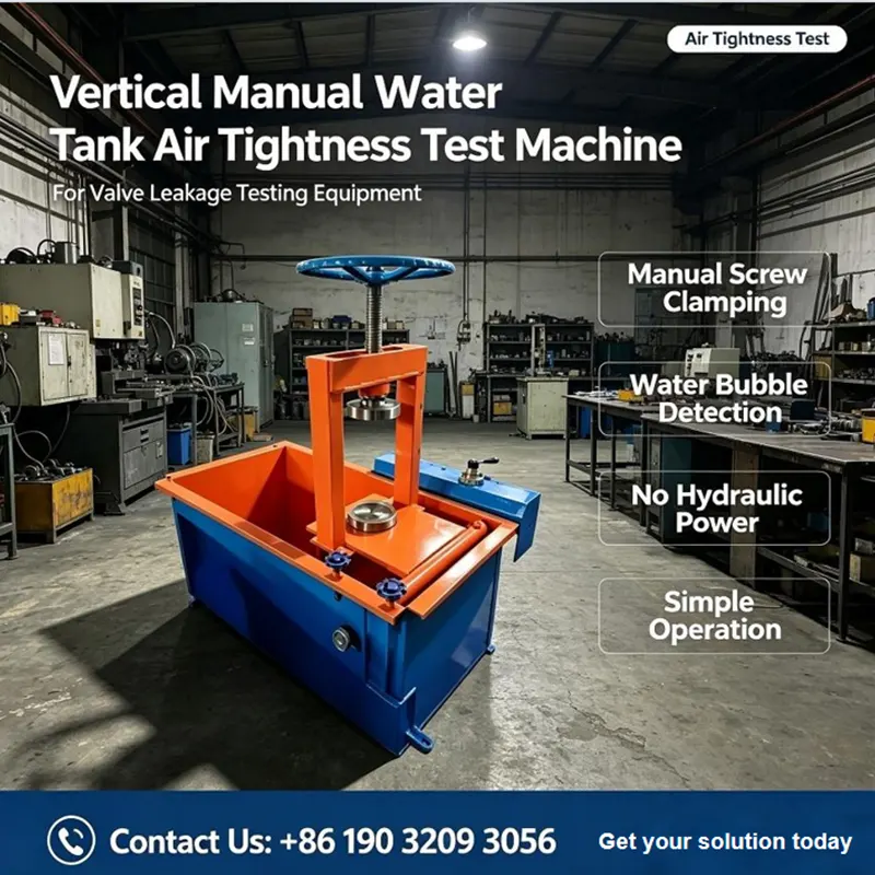 Vertical Manual Screw Water Tank Air Tightness Test Machine
