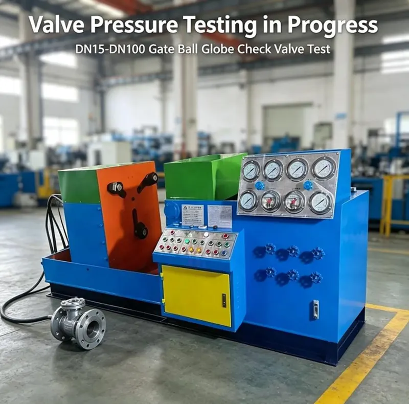 DN100 Hydraulic Jaw Gripper Clamping Valve Test Bench