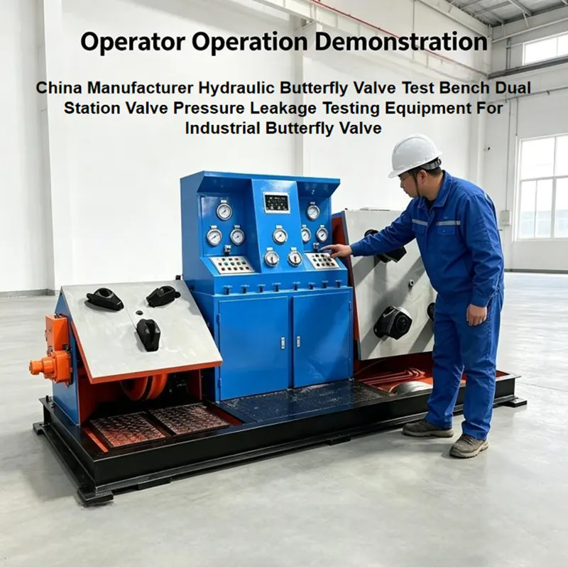 DN700 Dual Station Special Hydraulic Test Bench for Butterfly Valves
