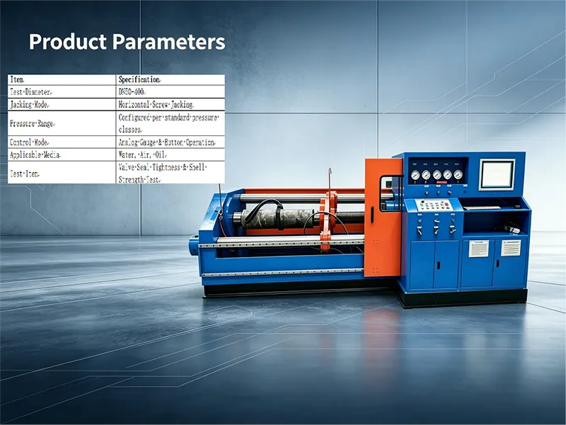 DN400 Horizontal Screw Axial Clamping Valve Test Bench