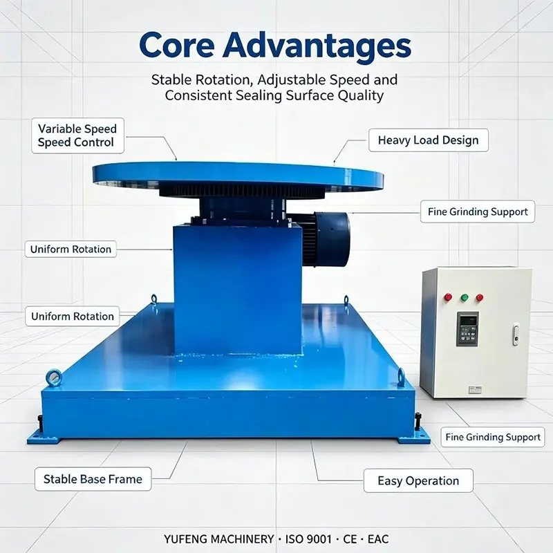DN800 Variable Speed Rotary Worktable For Valve Grinding