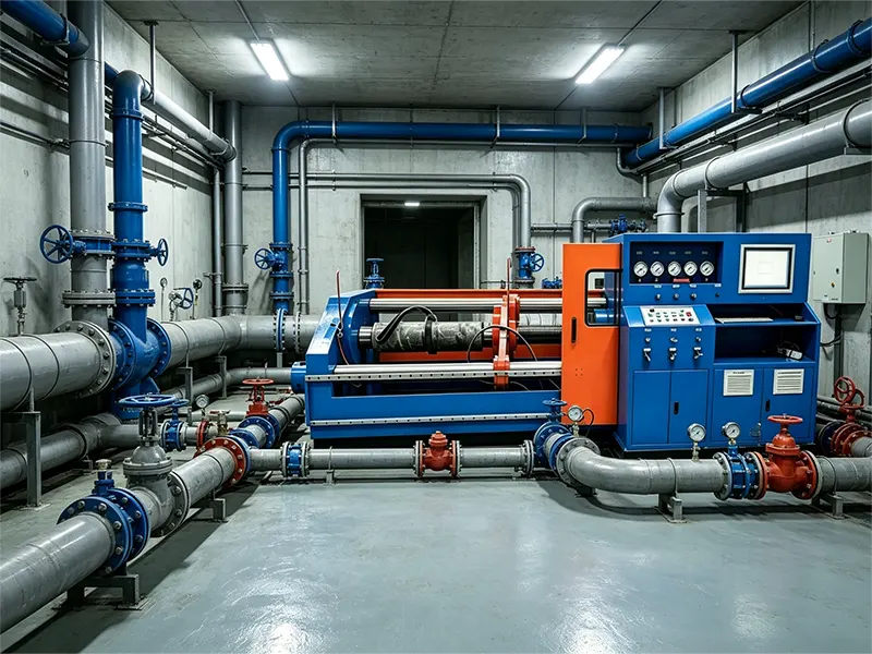 DN400 Horizontal Screw Axial Clamping Valve Test Bench