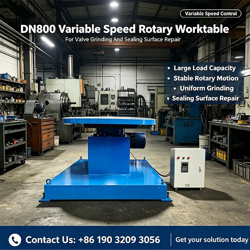 DN800 Variable Speed Rotary Worktable For Valve Grinding