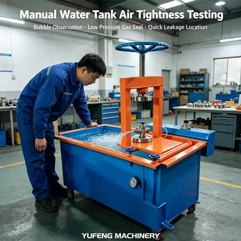 Vertical Manual Screw Water Tank Air Tightness Test Machine
