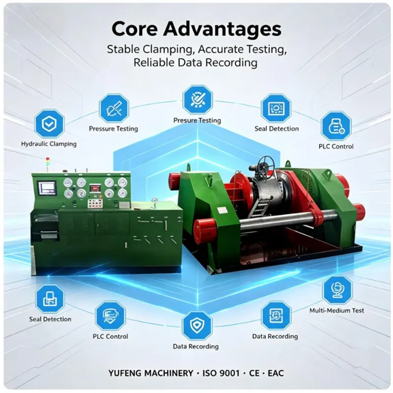 DN1200 Horizontal Hydraulic Top Press Valve Test Bench