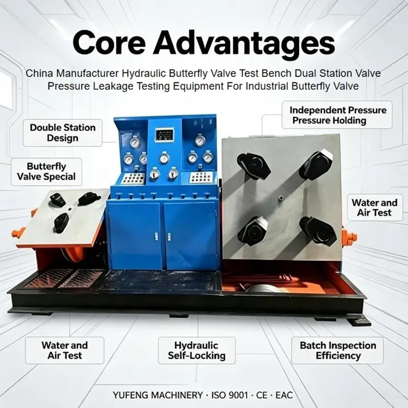 DN700 Dual Station Special Hydraulic Test Bench for Butterfly Valves