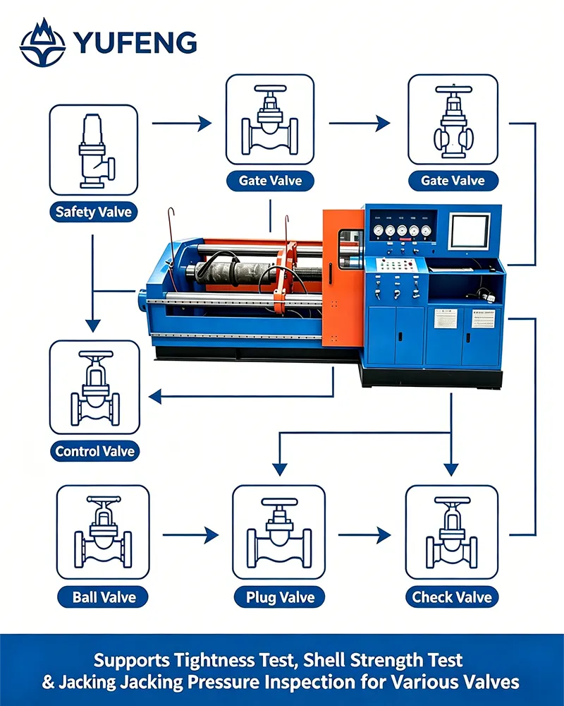DN400 Horizontal Screw Axial Clamping Valve Test Bench