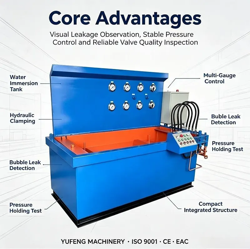 DN100 Integrated Horizontal Submersible Hydraulic Axial Press Valve Test Bench