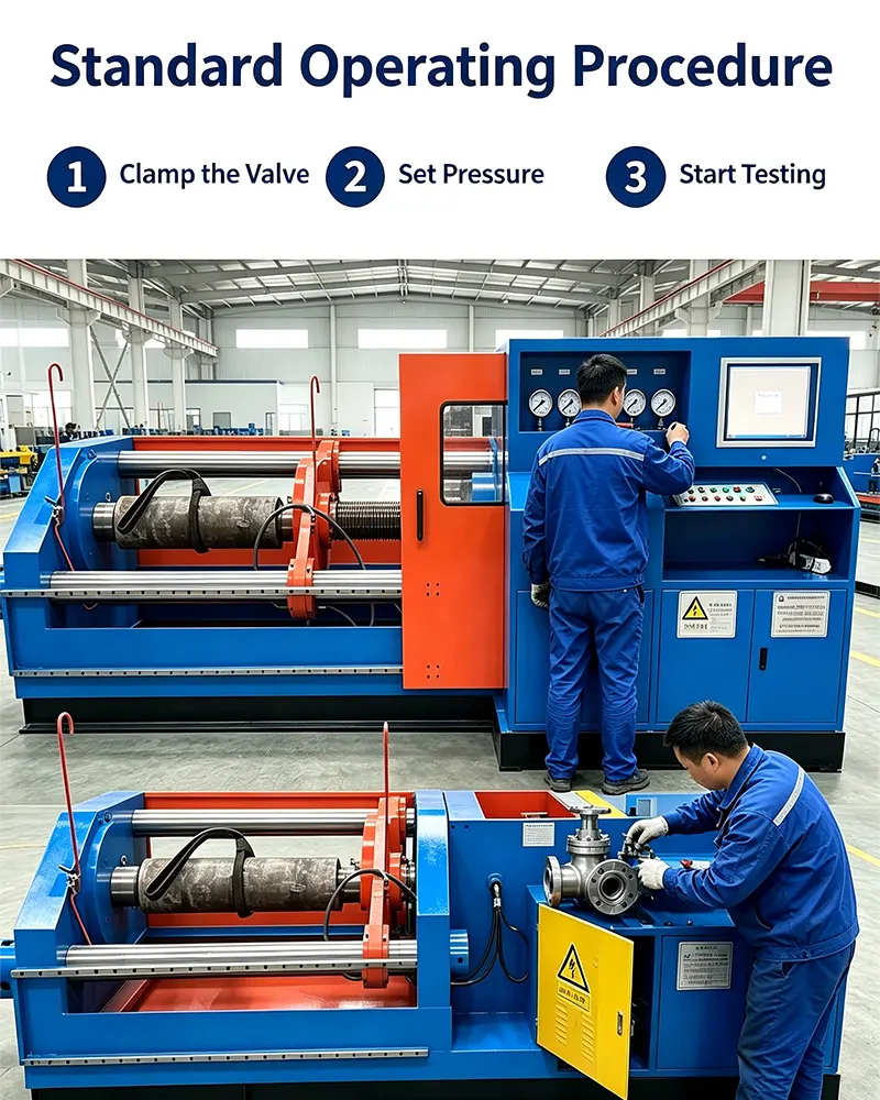 DN400 Horizontal Screw Axial Clamping Valve Test Bench