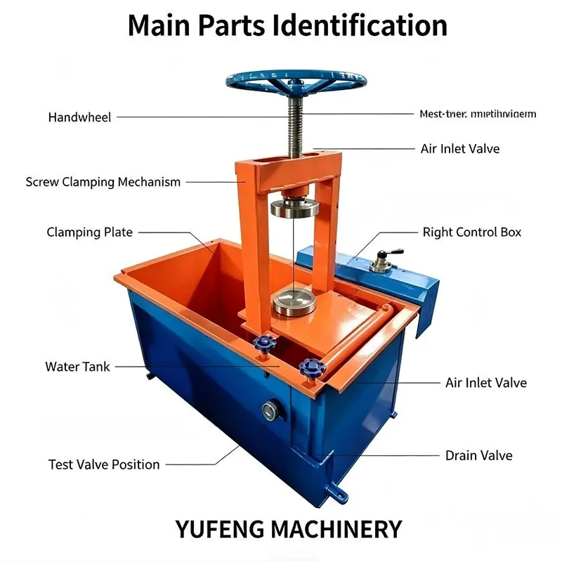 Vertical Manual Screw Water Tank Air Tightness Test Machine