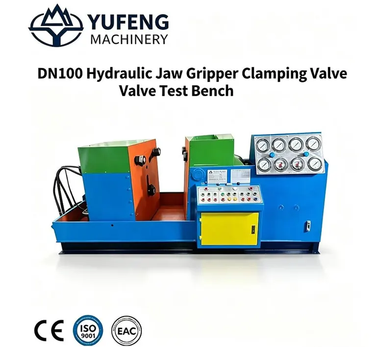 DN100 Hydraulic Jaw Gripper Clamping Valve Test Bench