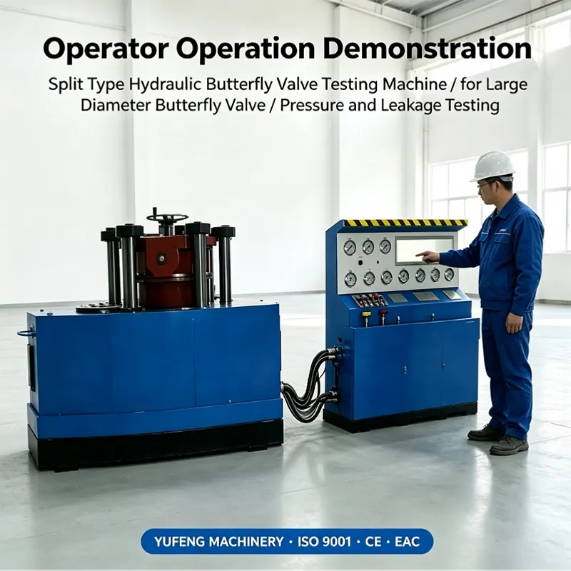 DN1600 Split Type Special Vertical Hydraulic Test Bench for Butterfly Valves