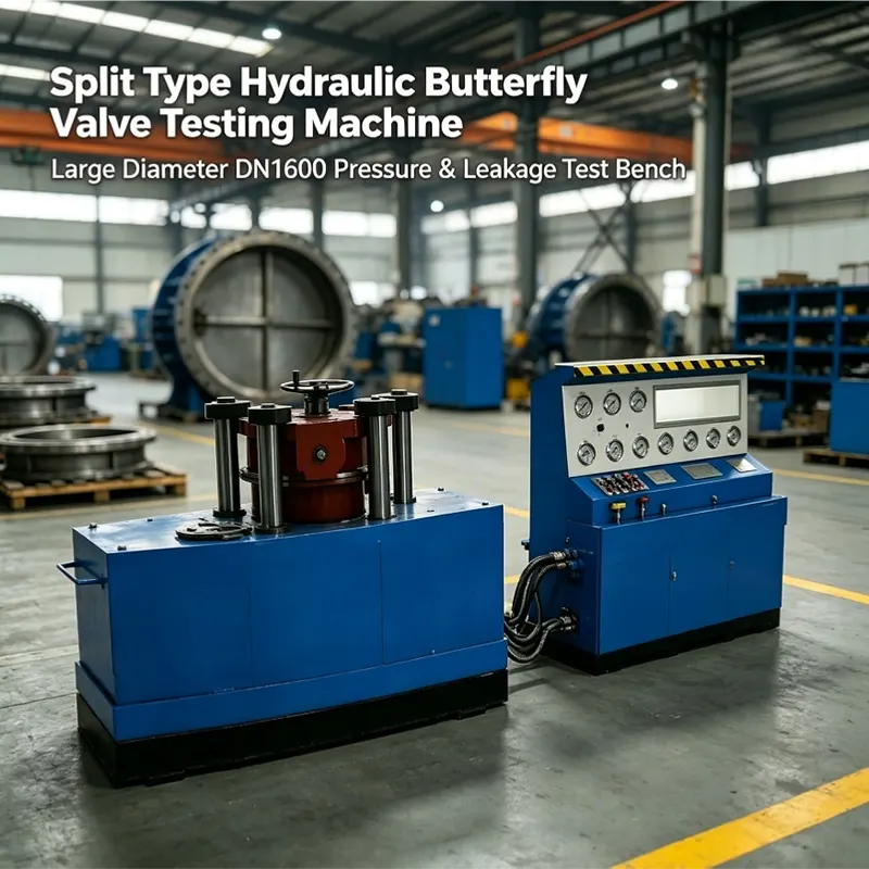 DN1600 Split Type Special Vertical Hydraulic Test Bench for Butterfly Valves