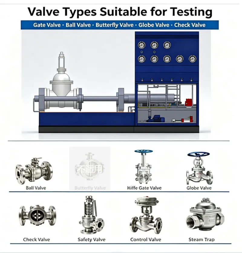 DN300 Compact Horizontal Hydraulic Top Pressure Valve Test Bench