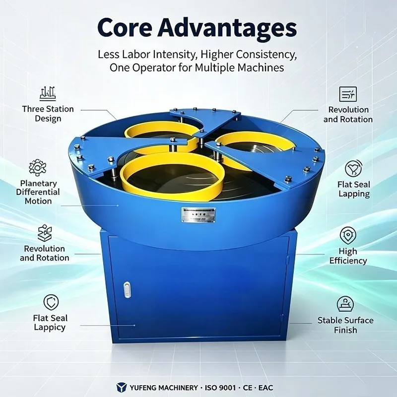 Three Station CNC Valve Disc Lapping Machine