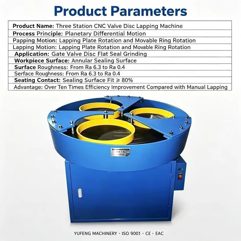 Three Station CNC Valve Disc Lapping Machine